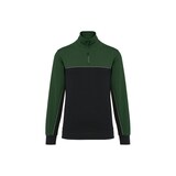 thumbnail of Sweat shirt écoresponsable à col zippé WK. Designed To Work noir|vert T.XXL WK Designed To Work