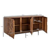 thumbnail of WOHNLING Sideboard 144x72x47 cm Holz Massiv Kommode Anrichte Modern Standschrank