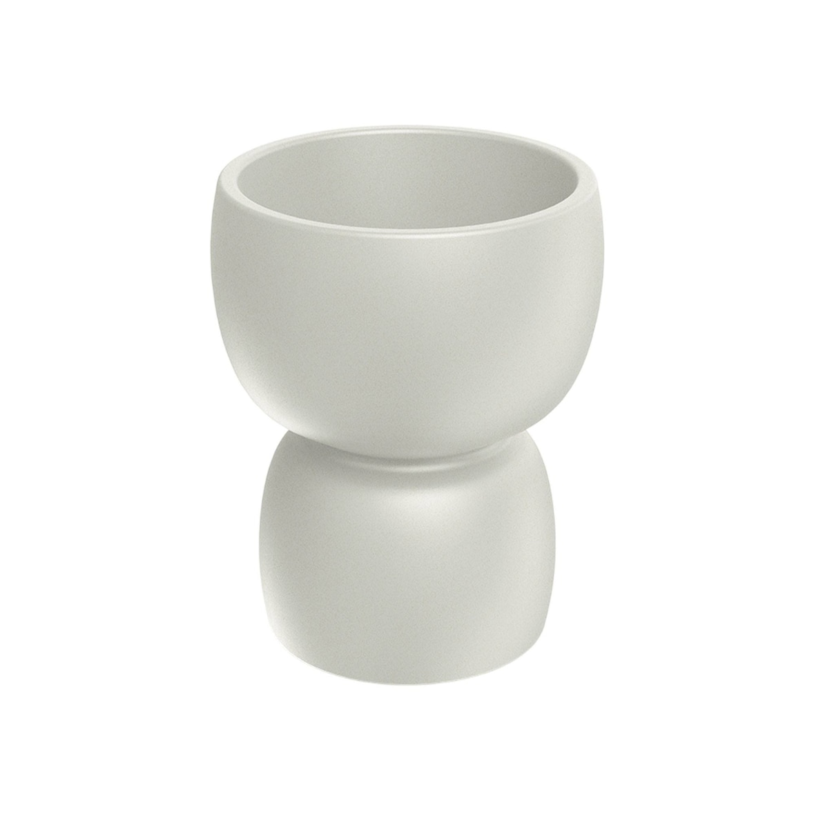 WellHome - Blumentopf aus Rotationsgeformtes Polyethylen 17/12L Ø40x48cm in farbe Sandweiß - Duala Round
