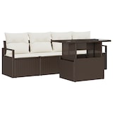 thumbnail of vidaXL 5-teiliges Garten-Sofa-Set mit Kissen in Braun aus Poly Rattan