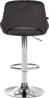 thumbnail of Décoshop26 - Barhocker x1 mit Drehfunktion und verstellbarer Fußstütze in schwarzem Samt und Metall 10_0005216