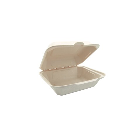 Premium Quality, Lunchboxen IP9, suikerriet 18,5 x 15,5 x 7,5 cm beige