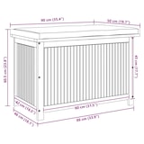 thumbnail of vidaXL Kussenbox voor buiten 90x50x60,5 cm massief acaciahout