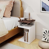 thumbnail of COSTWAY Mesa lateral de madeira, 3 níveis, mesa de sofá, mesa de cabeceira, moderna, para sala de estar e quarto