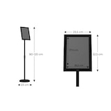 thumbnail of ALLboards Werbeständer, Kundenstopper, Größe: A4, in einem schwarzen Aluminiumrahmen, MENÜ