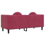 thumbnail of vidaXL Sofa mit Kissen 2-Sitzer Weinrot Samt