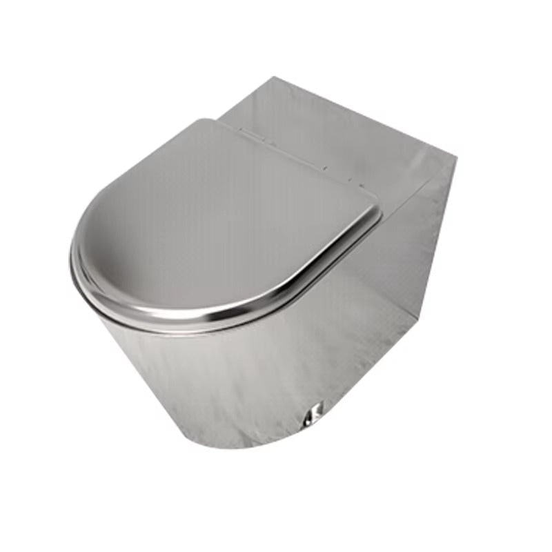 Edelstahl-WC für öffentliche Sanitärräume Global-Aqua SN1060, vandalismussicher, Bodenmontage.