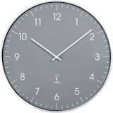 thumbnail of Funkwanduhr Analog Uhr rund Ø 30 cm grau mit Aluminiumrahmen