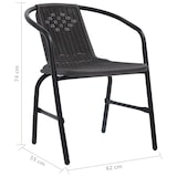 thumbnail of vidaXL Tuinstoelen 2 st 110 kg kunststof rattan en staal