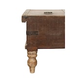 thumbnail of Biscottini Baúl de madera maciza y hierro 90x37x38 cm - Contenedor de almacenaje - Baúl rústico - Mesa de almacenaje vintage