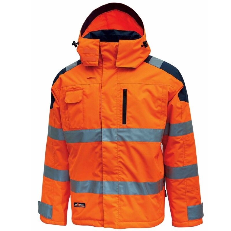 U-Power - Parka imperméable orange haute visibilité DEFENDER Orange Taille 2XL