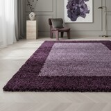 thumbnail of Teppich Hochflor Langflor Bordüre Kuschelig Waschbar Strapazierfähig Wohnzimmer Schlafzimmer Violett 60x110 cm – RHEIN von Kadima Design
