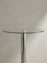 thumbnail of Stehtisch 60x60x105 cm Rund Bartisch Sicherheitsglas Bistrotisch Silber, Moderner Tisch für Bar, Design Partytisch Metall, Hochtisch Messetisch