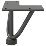 thumbnail of vidaXL Haarnadelbeine für Couchtisch 4 Stk. Anthrazit 10 cm Massivstahl