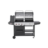 thumbnail of Tarrington House 3 Hauptbrenner Gas- und Holzkohle-Kombigrill, Grillfläche 42 x 44 cm, fahrbar, Schutzabdeckung, Stahl, schwarz