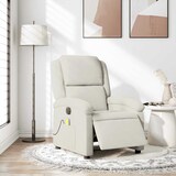 thumbnail of vidaXL Massagesessel Elektrisch Creme Samt