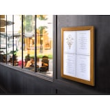 thumbnail of Securit® Expositor de Menu LED A4 "Classic" - Teca - 4 faces