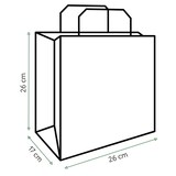 thumbnail of MONOUSO - Saco Papel Kraft com Asas Torcidas 80 g/m² 26+17x26cm (250 Uds)