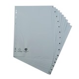 thumbnail of Exacompta - Réf. 1715E - Carton de 20 Intercalaires en PP recyclé gris - 15 onglets imprimés numériques de 1 à 15 - A4