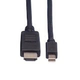 thumbnail of ROLINE Mini DisplayPort Kabel, Mini DP - HDMI, M/M, zwart, 4,5 m