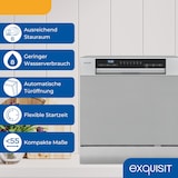 thumbnail of Exquisit Mini-Geschirrspüler, Tischspülmaschine, 55 cm breit, spülmaschine klein, ECO-Modus, GSP5508-030D silber
