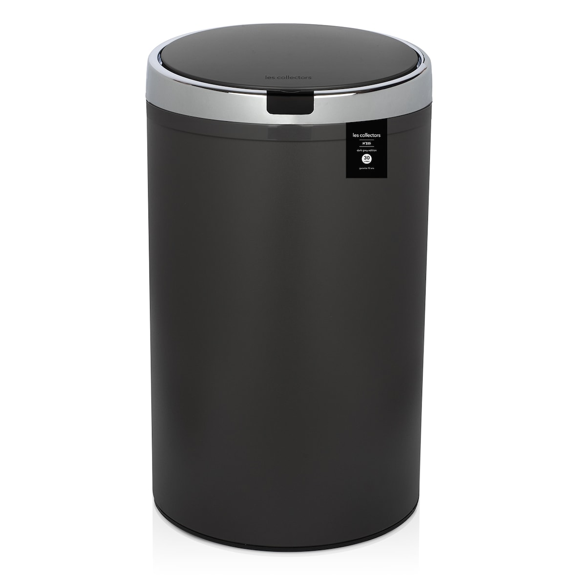 Les Collectors sensor-keukenpedaalemmer N°347 / sensor / RVS / donkergrijs, 42 L / automatische opening / stil sluiten / rond en praktisch