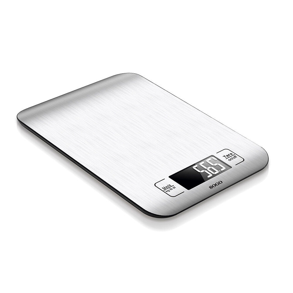 Bilancia da Cucina Digitale SOGO BAC-SS-3950 5kg 1g Acciaio Inox Display LED Precisione Professionale