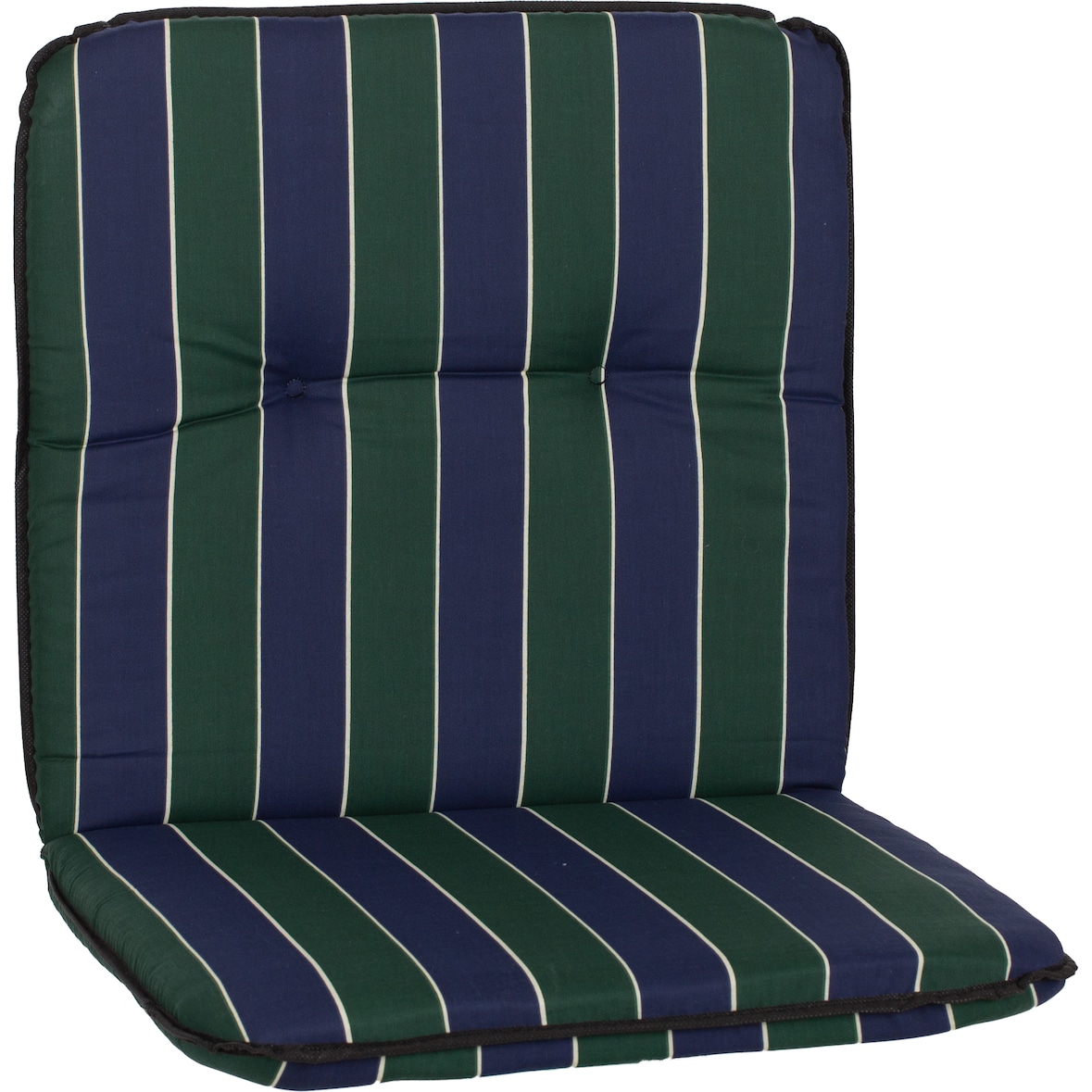 Paspelauflage Niedriglehner blau dunkelgrün gestreift