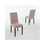 thumbnail of Bolero eetkamerstoelen met viscose bekleding in licht naturel, 2 stuks