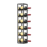 thumbnail of DanDiBo Weinregal Metall Wand 80 cm Schwarz Flaschenregal 96238 Flaschenhalter Wandmontage Modern Wandhalter Wandregal für 6 Flaschen