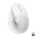 thumbnail of Logitech Ergonomische draadloze muis met 6 knoppen, verticaal, ecru, wit ecru