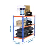 thumbnail of SimonRack Scaffali Metallo Garage 1000x900x300 mm, 3 Ripiani in Acciaio, 180 kg per Ripiano, Blu/Arancione/Zincato – Simonclick