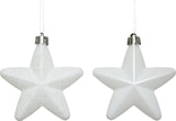 thumbnail of Christbaumschmuck Weihnachtsbaumschmuck Sterne bruchfest weiß 6St.