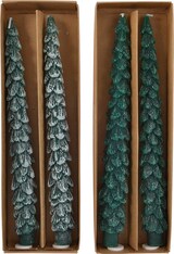 thumbnail of 2 Spitzkerzen Tannenbaum Weihnachtskerzen Stabkerzen Adventskerzen Tafelkerzen