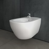 thumbnail of Alpenberger Hänge Bidet aus Sanitärkeramik | mit Hahnloch und Überlaufschutz | Wand-Bidet Dusch-WC  | Befestigungssatz für Montage| Made in EU