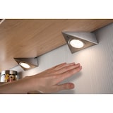 thumbnail of Paulmann Éclairage sous-meubles LED 3x2,8W 140x110mm 3x170lm 230/12V carré Acier brossé 93572