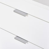 thumbnail of HOMCOM Mesa de Escritorio con Cajón Armario Patas Rectangulares 112,5x50x75,5 cm Blanco