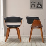 thumbnail of Chaise de Salle à Manger Bruce Noir /Noyer