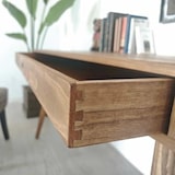 thumbnail of Ócrea Massivholz-Schreibtisch mit 1 Schublade und 4 sehr stabilen Beinen XXL- 120 x 60 Cm