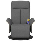 thumbnail of vidaXL Massagesessel mit Fußteil Dunkelgrau Stoff