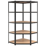 thumbnail of Helloshop26 - Étagère d'angle 5 niveaux acier et bois d'ingénierie gris 02_0045675