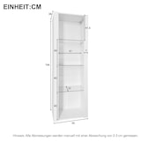 thumbnail of Merax Weiße Hochglanz-Vitrine mit LED-Beleuchtung, 3 Glasböden, 55*38*166 cm, Vitrinen, Standvitrinen, Hochschränke, Lagerschränke