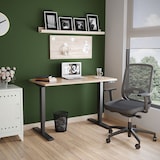 thumbnail of Bisley Bali Bürostuhl ergonomisch, Stoff & Netzbezug in schwarz/grau - Ergonomischer Drehstuhl mit Kunststoff Fußkreuz, Stuhl ohne Armlehne,