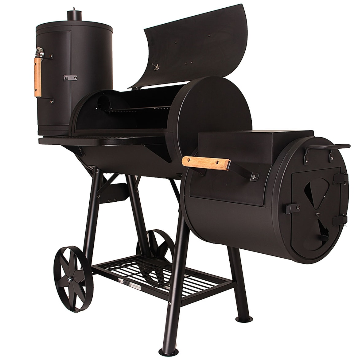 TAINO Yuma Pro Rookoven 110 kg stevig GRILLWAGEN houtskool BBQ 3,5mm stalen oven