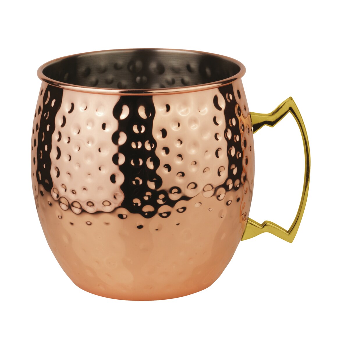Tazza Moscow Mule Lt 3 Inox, Rame, Martellato