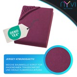 thumbnail of Jersey Spannbettlaken DreamScience für Matratzen bis 22 cm Höhe - Weich & Anschmiegsam, Rundumgummizug, Bügelfrei 140x200 - 160x200 cm (2er Pack) rot