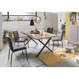 thumbnail of SIT Möbel Eettafel 160 cm | 40 mm blad MDF wild eiken look | X-frame metaal zwart | B 160 x D 90 x H 75 cm | 19000-11 | Serie TISCH