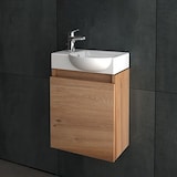 thumbnail of Alpenberger Gäste-WC Waschtisch | Keramik-Waschbecken mit Unterschrank | Badschrank mit Softclose | Vormontierter Waschbeckenunterschrank Badmöbel Set