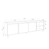 thumbnail of TV-Schrank, Lowboard, 207x61x35 cm, Für TV-Geräte bis zu 80", Industriedesign, Eiche Schwarz