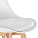 thumbnail of tectake Lot 2 chaises salle à manger style scandinave forme ergonomique blanc - 406096